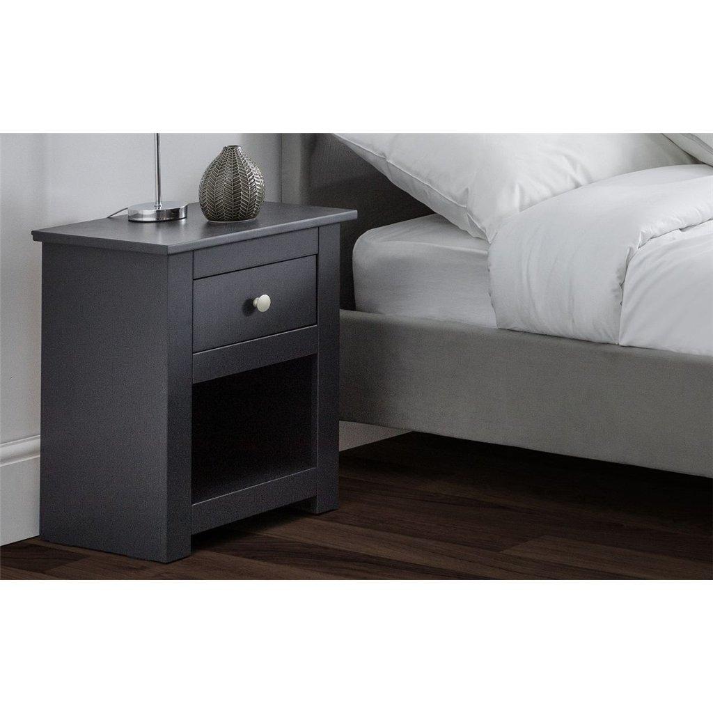 Traditional Anthracite Bedside Drawer (1 Drawer)